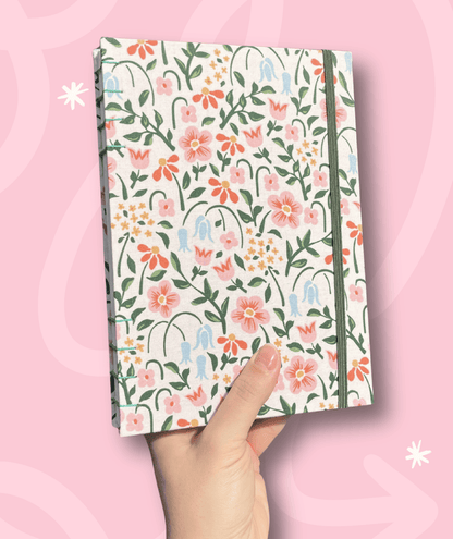 Sketchbook Acuarela Tamaño A5 Vertical | Jardín de Flores