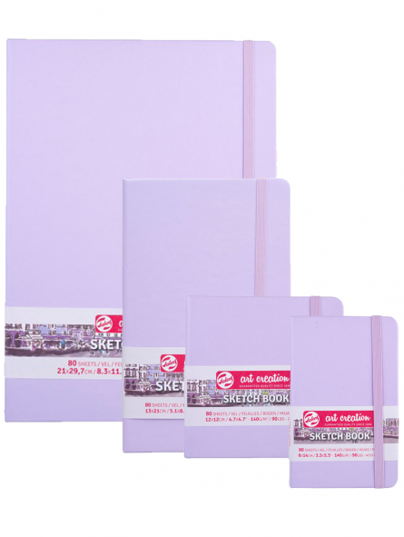 Sketchbook Art Creation Violeta Pastel | 140gr, 80 hojas | 2 tamaños
