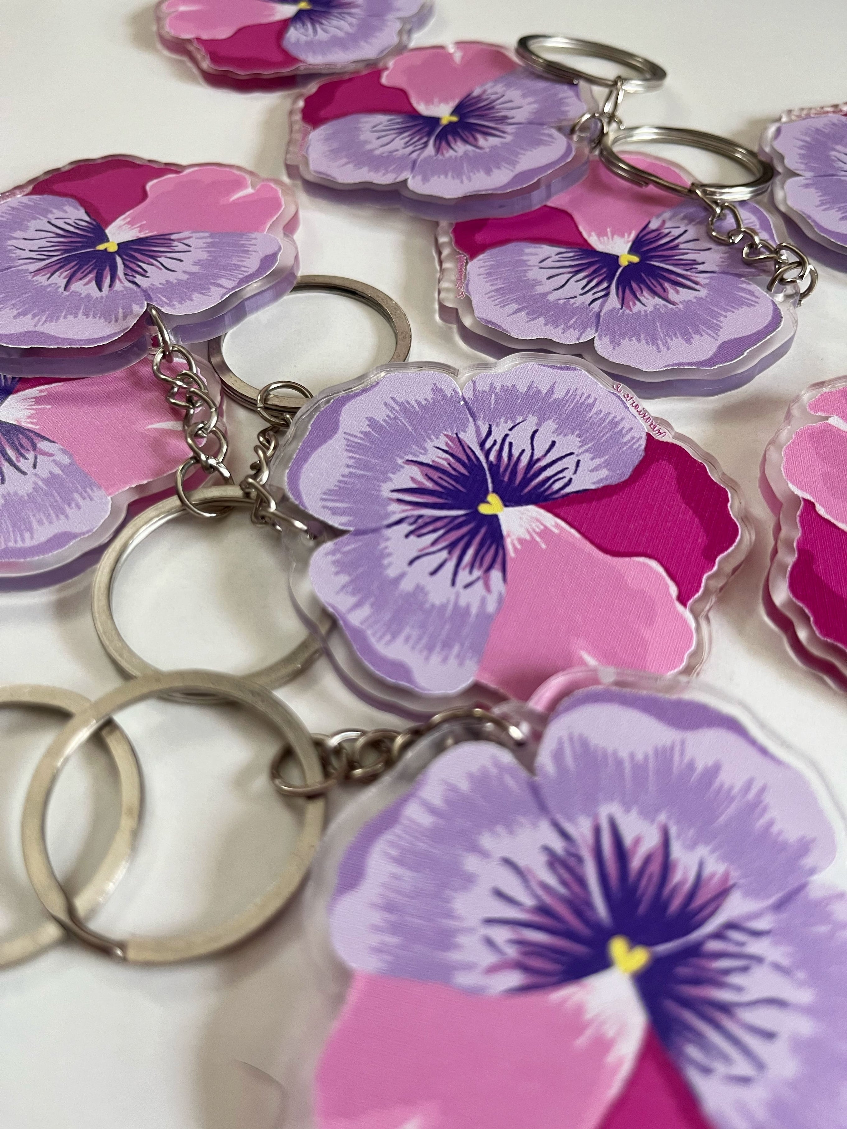 Llavero Flor Pensamiento