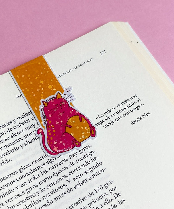 Marcapáginas Imantado | Gatito Una Página Más y Duermo