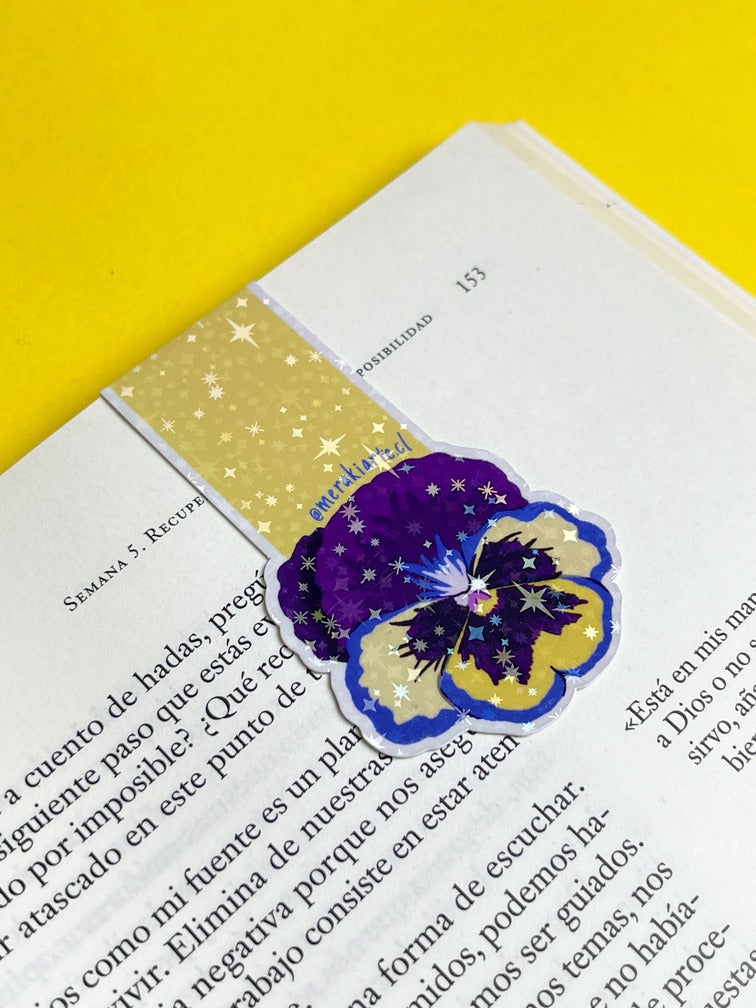 Marcapáginas Imantado | Flor Pensamiento Morado