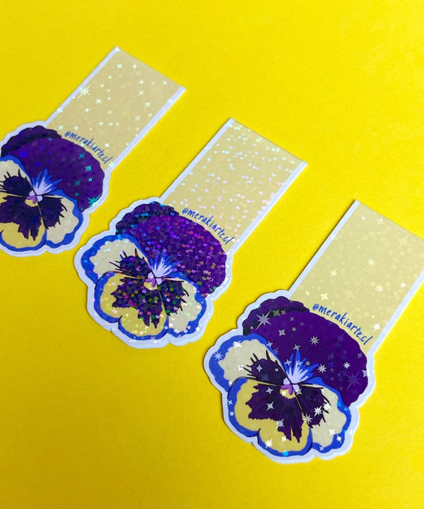 Marcapáginas Imantado | Flor Pensamiento Morado