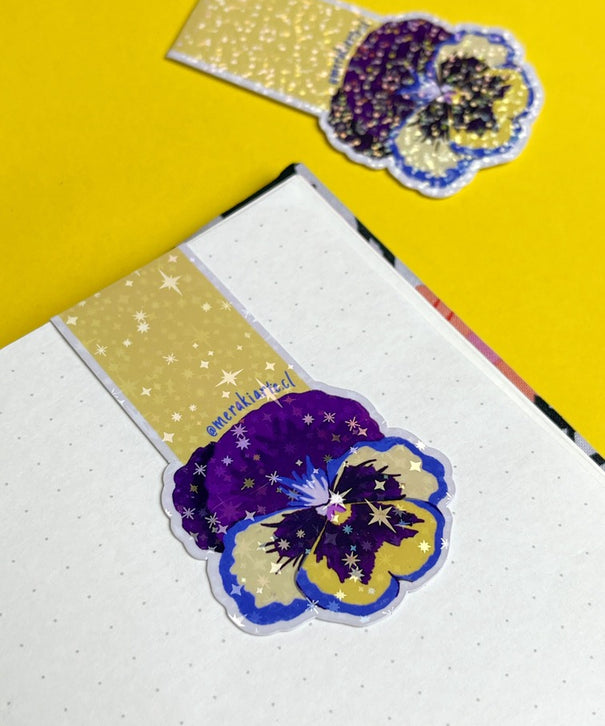 Marcapáginas Imantado | Flor Pensamiento Morado