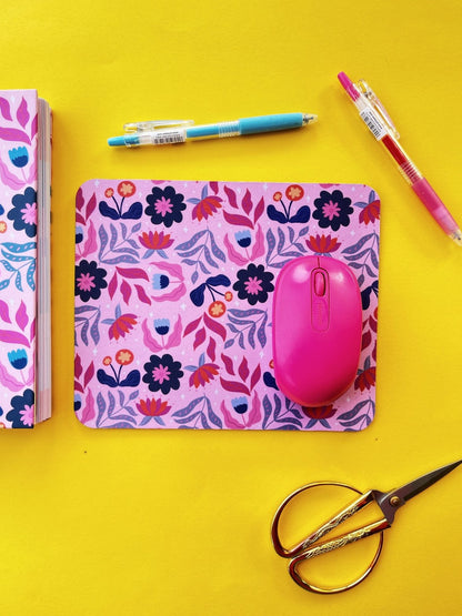 Mousepad | Más Florcitas Porfi | Rosa