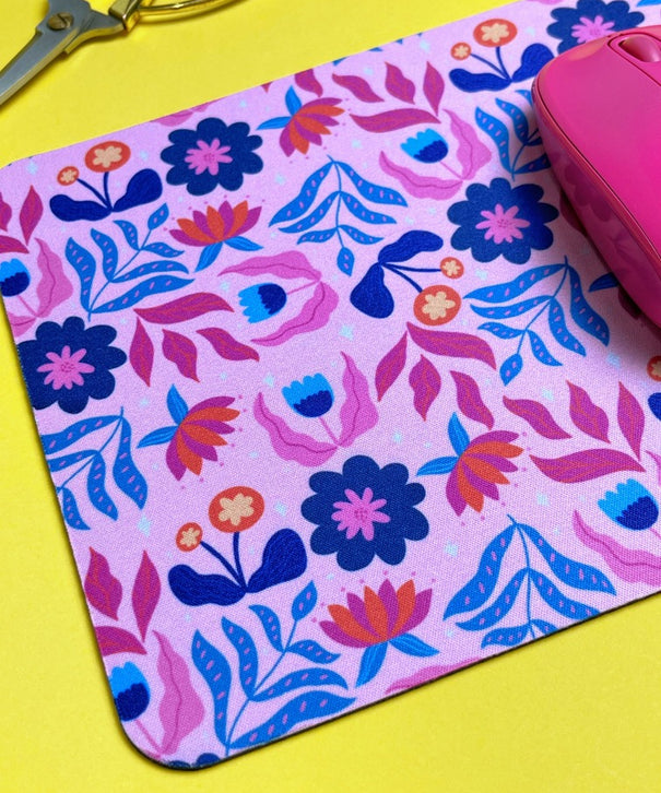 Mousepad | Más Florcitas Porfi | Rosa