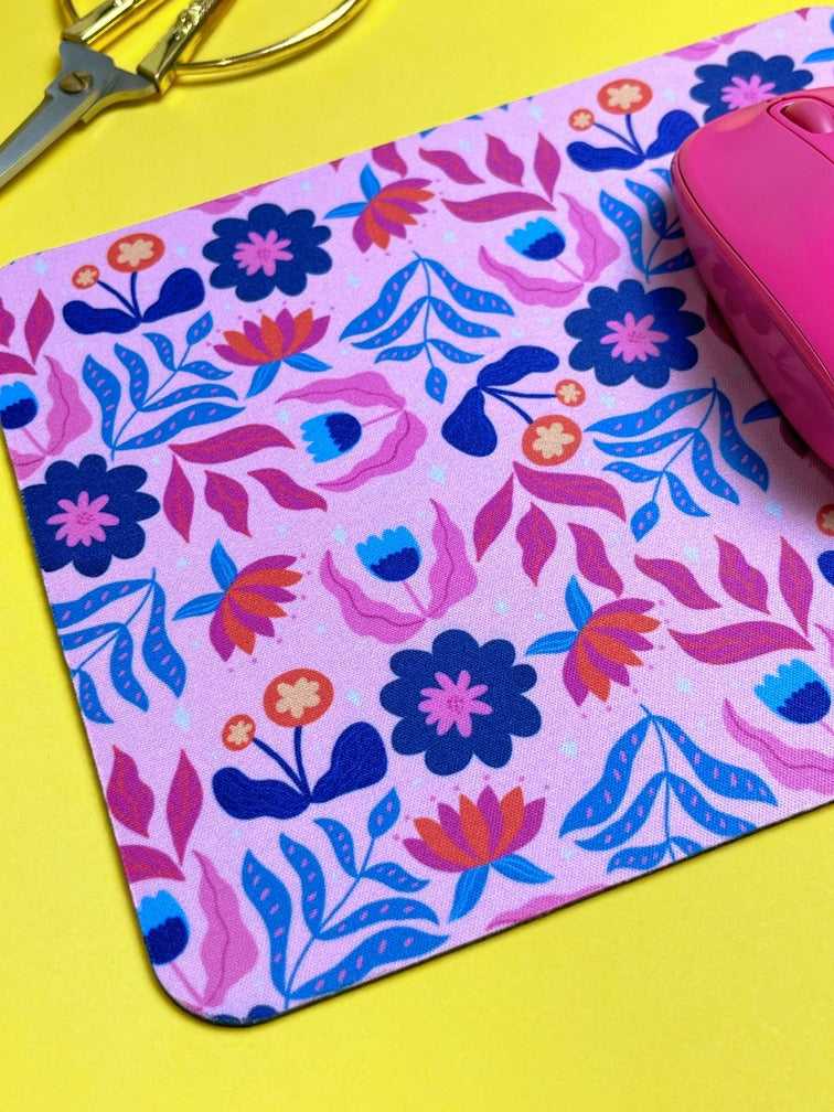 Mousepad | Más Florcitas Porfi | Rosa