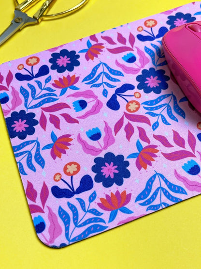 Mousepad | Más Florcitas Porfi | Rosa