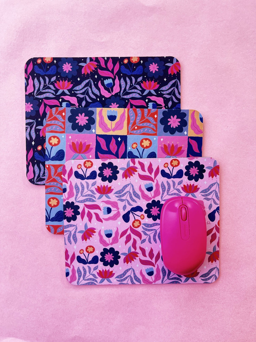 Mousepad | Más Florcitas Porfi | Rosa