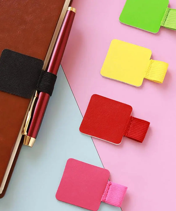 Portalápices Elástico Autoadhesivo Para Libretas | Pen Holder | 9 colores