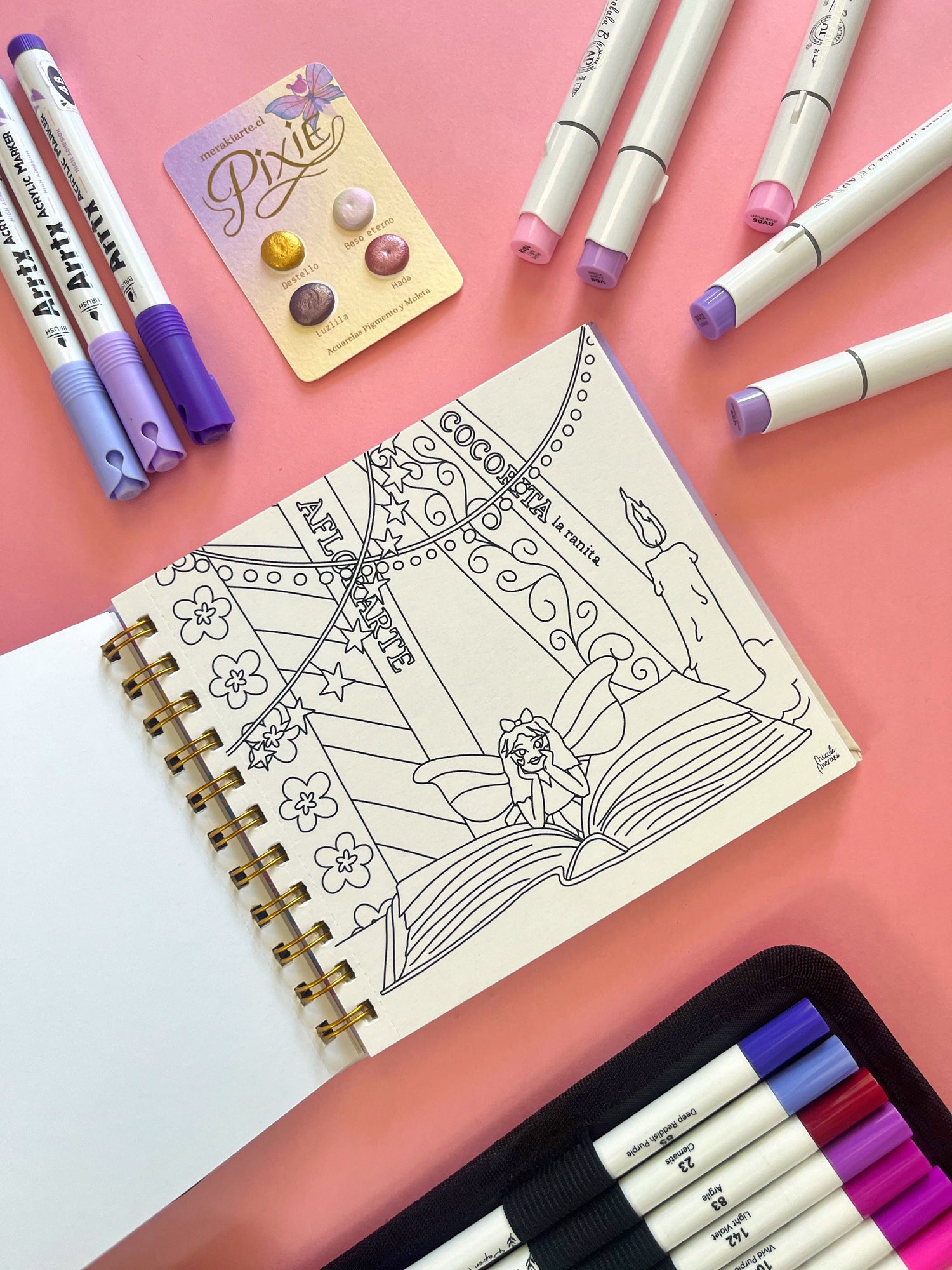 Pack Aflorarte + Pixie | Libros para colorear
