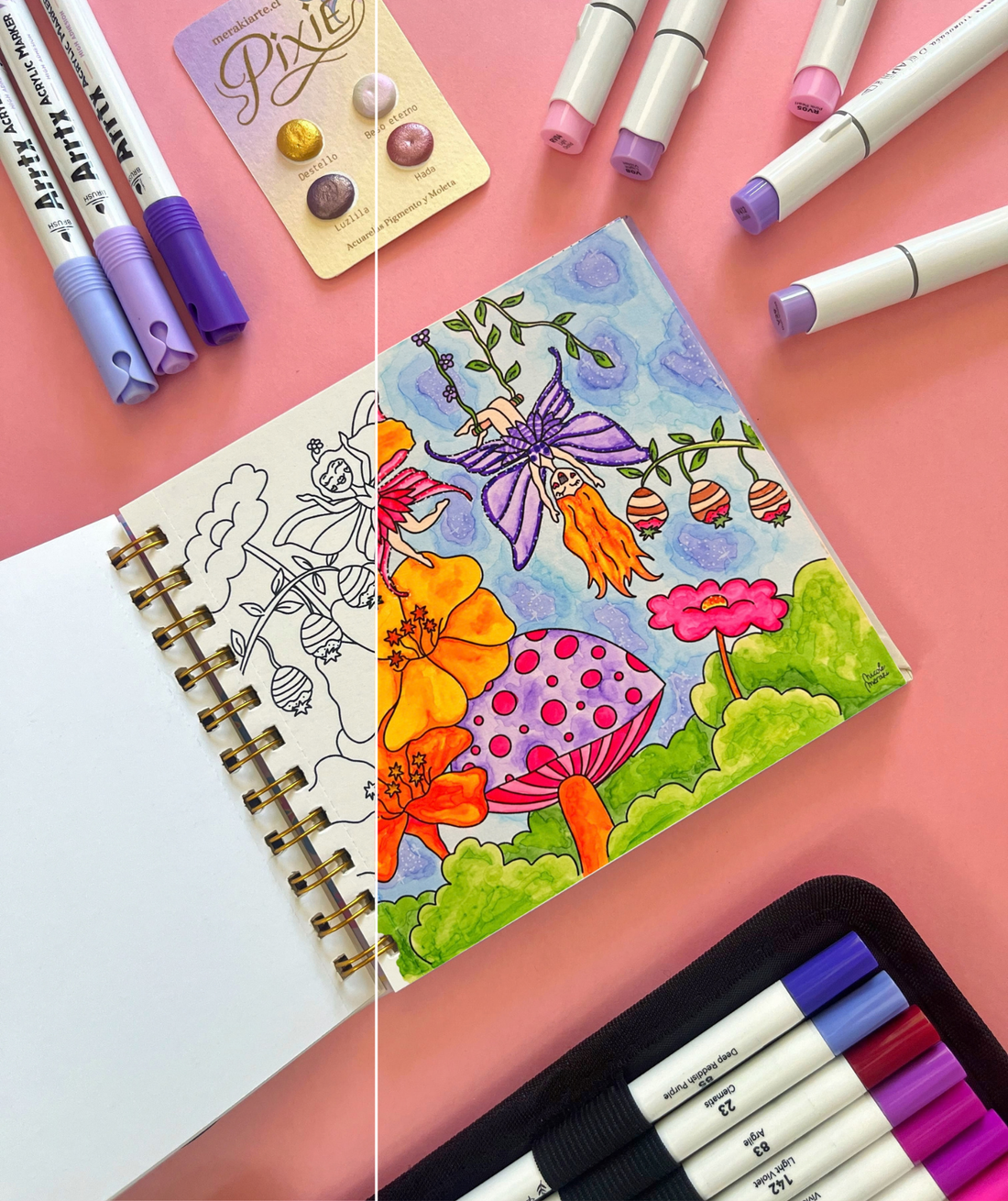 PIXIE | Libro pocket para colorear ✨
