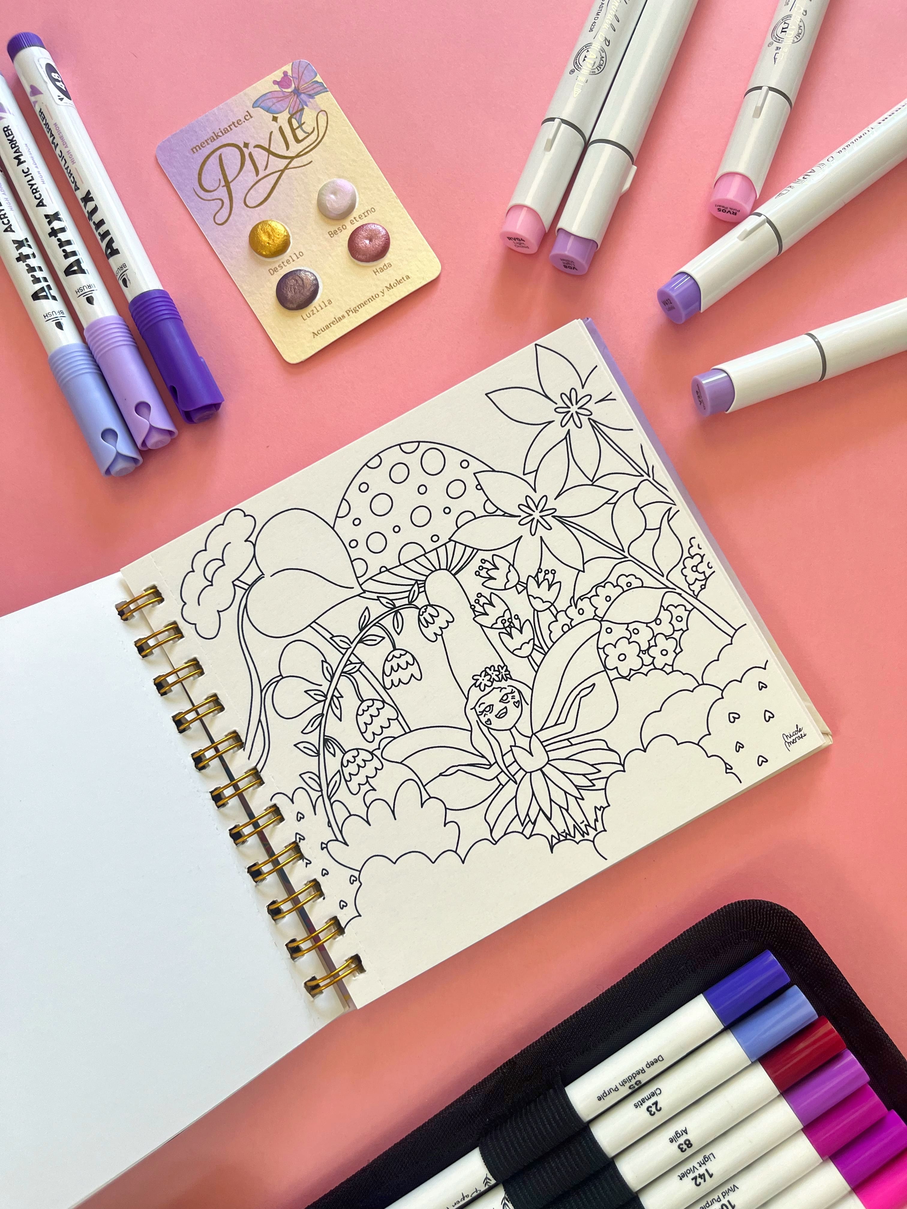 PIXIE | Libro pocket para colorear ✨