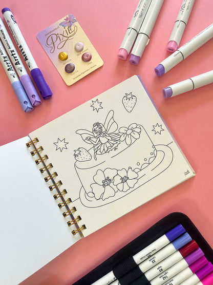 Pack Libro Pixie + Marcadores Acrílicos Ohuhu Nahuku 24 colores