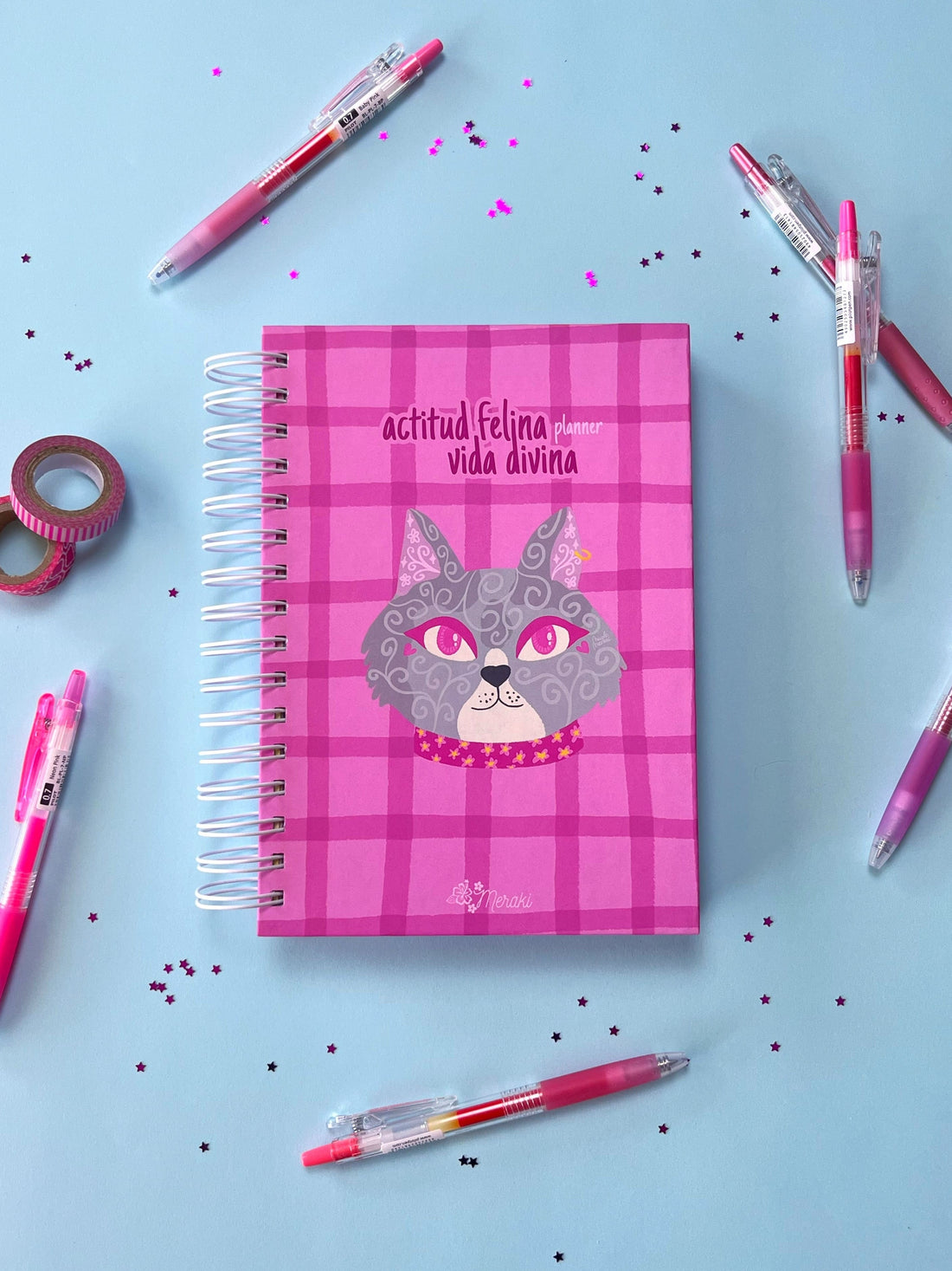 &quot;Actitud Felina&quot; 🐈 - Planner Meraki Sin Fechas