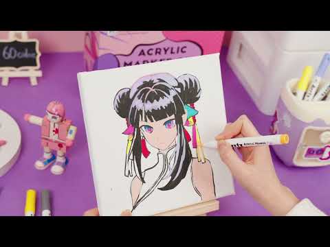 Marcadores Acrílicos Arrtx 60B | Punta Pincel | 60 colores Animé