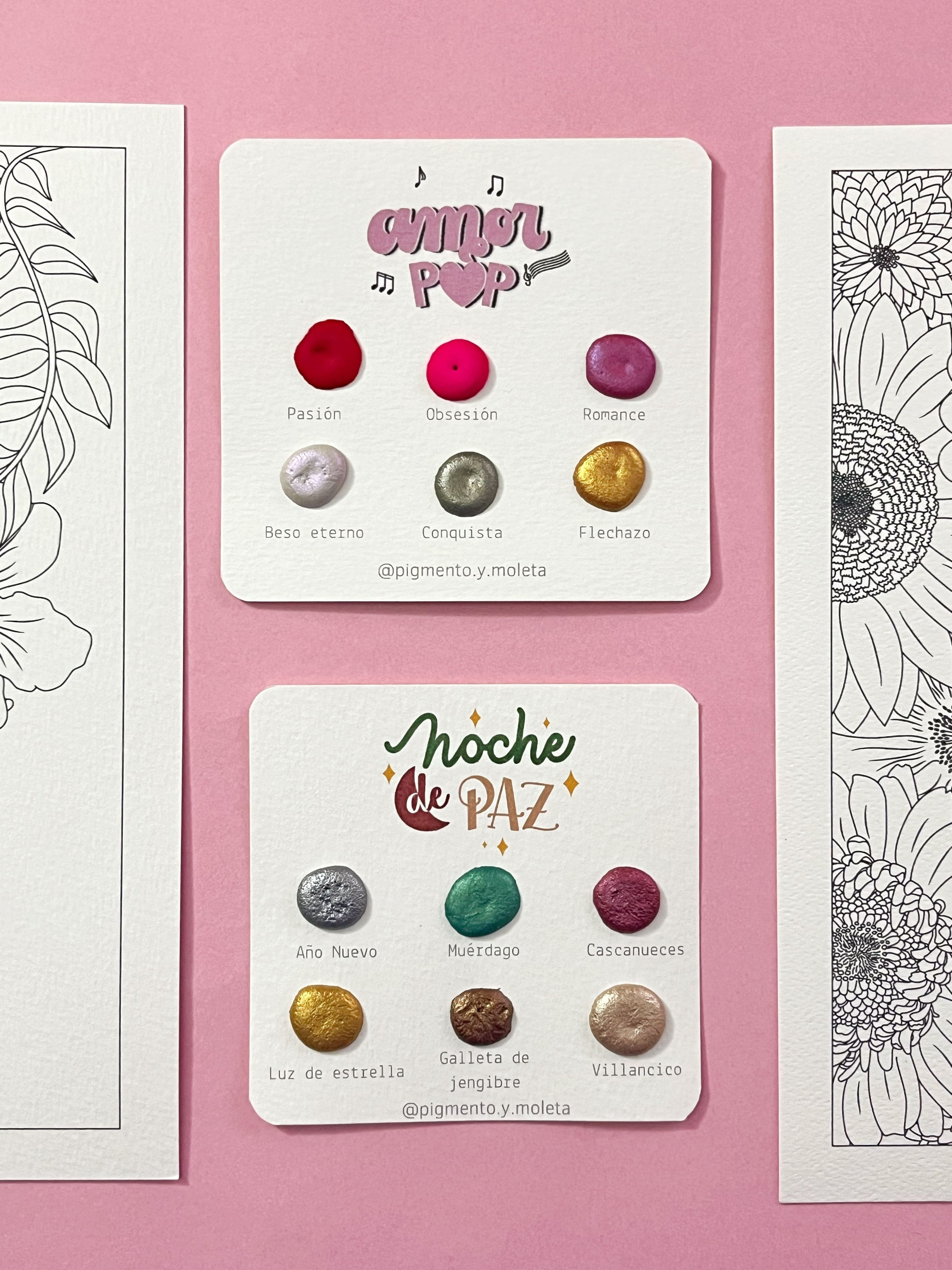 Set Acuarela Surtido | 4 ilustraciones + Puntiset 6 colores