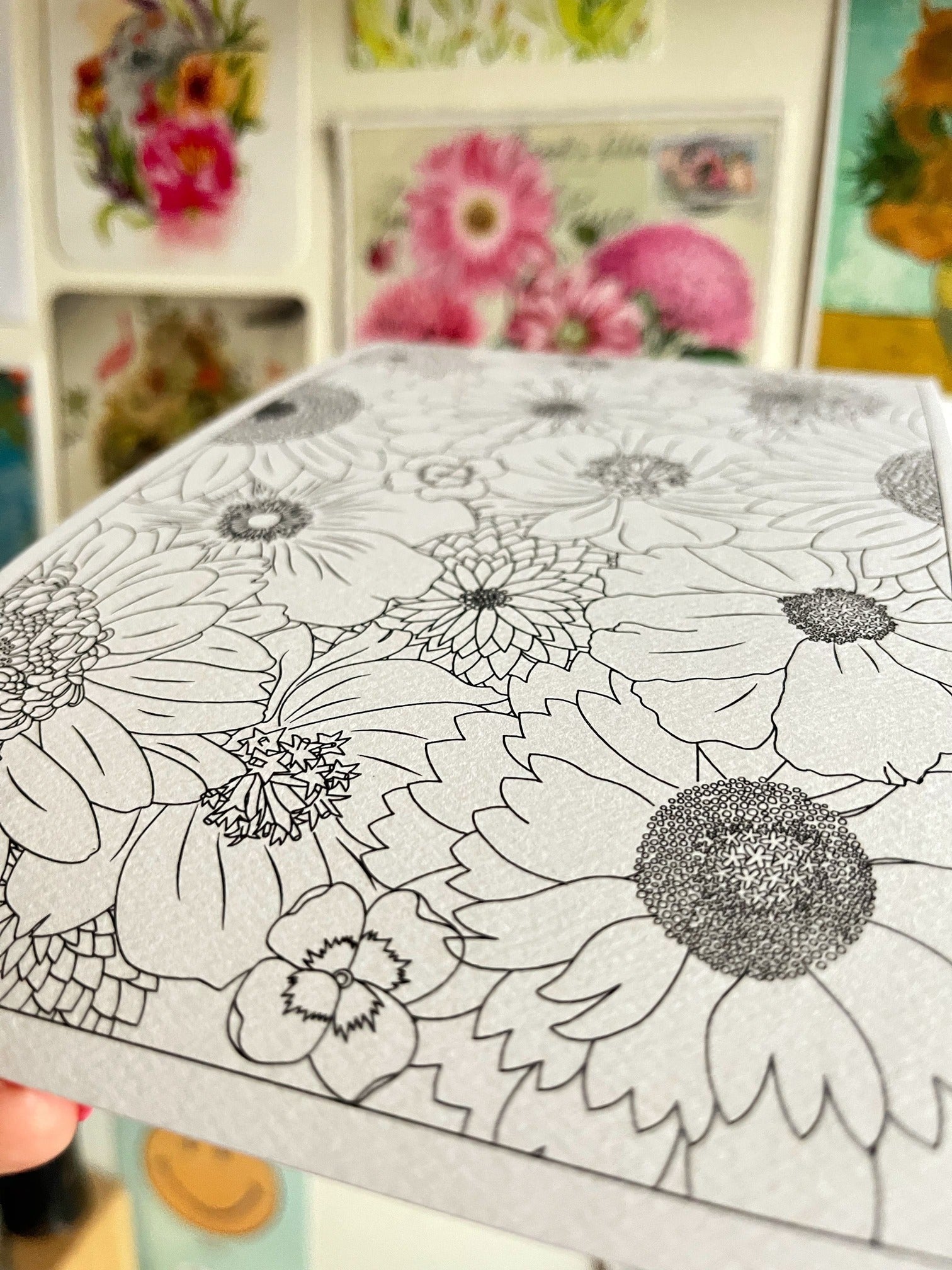 Set de 4 ilustraciones para pintar