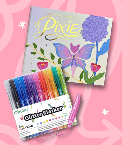 Pack Pixie + Glitter 3mm Metálicos Ohuhu | 12 colores