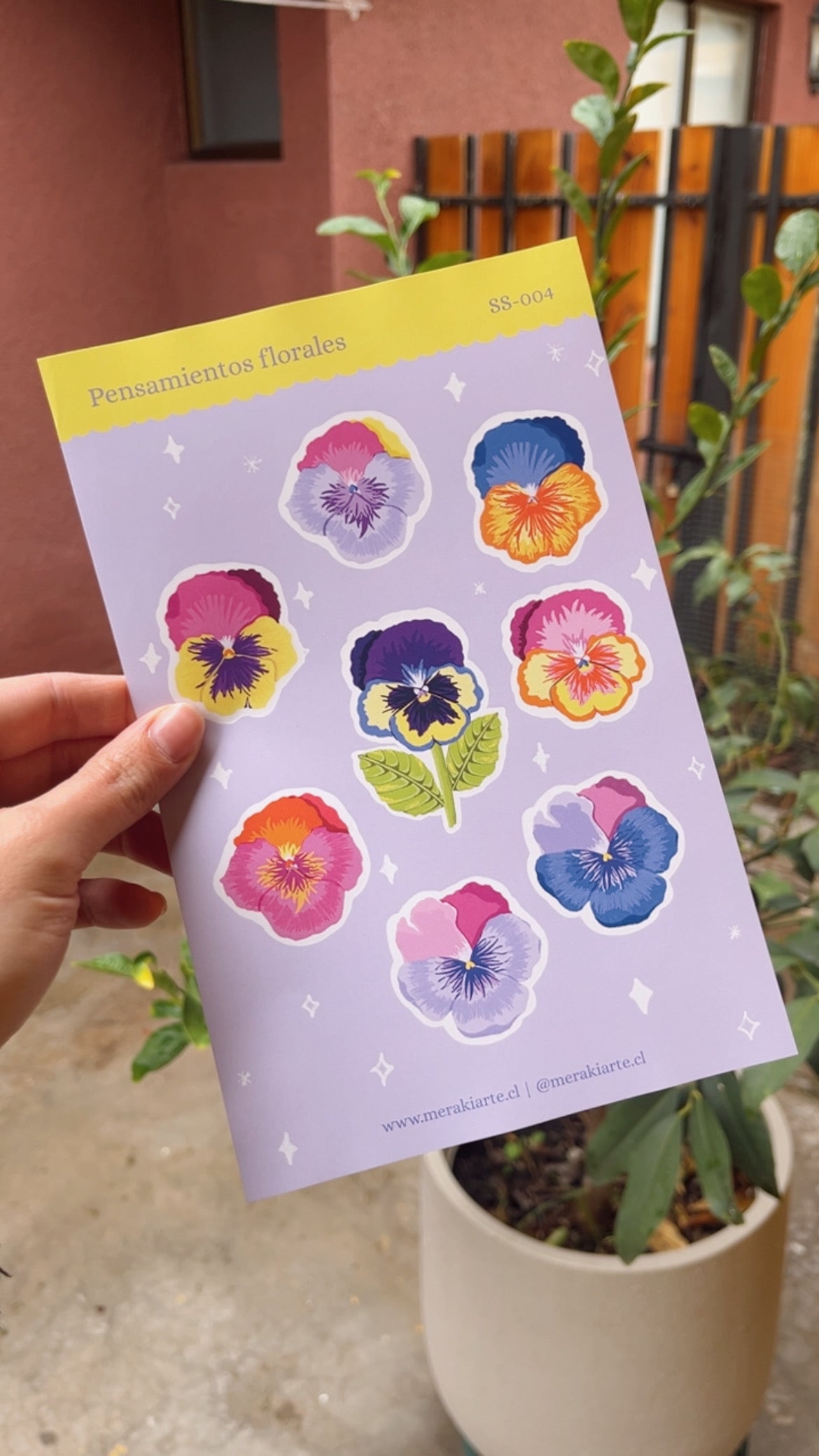 Lámina de Stickers | Pensamientos Florales