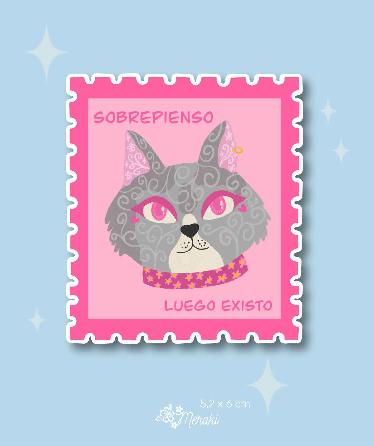 Sticker de Vinilo | Sobrepienso, luego existo