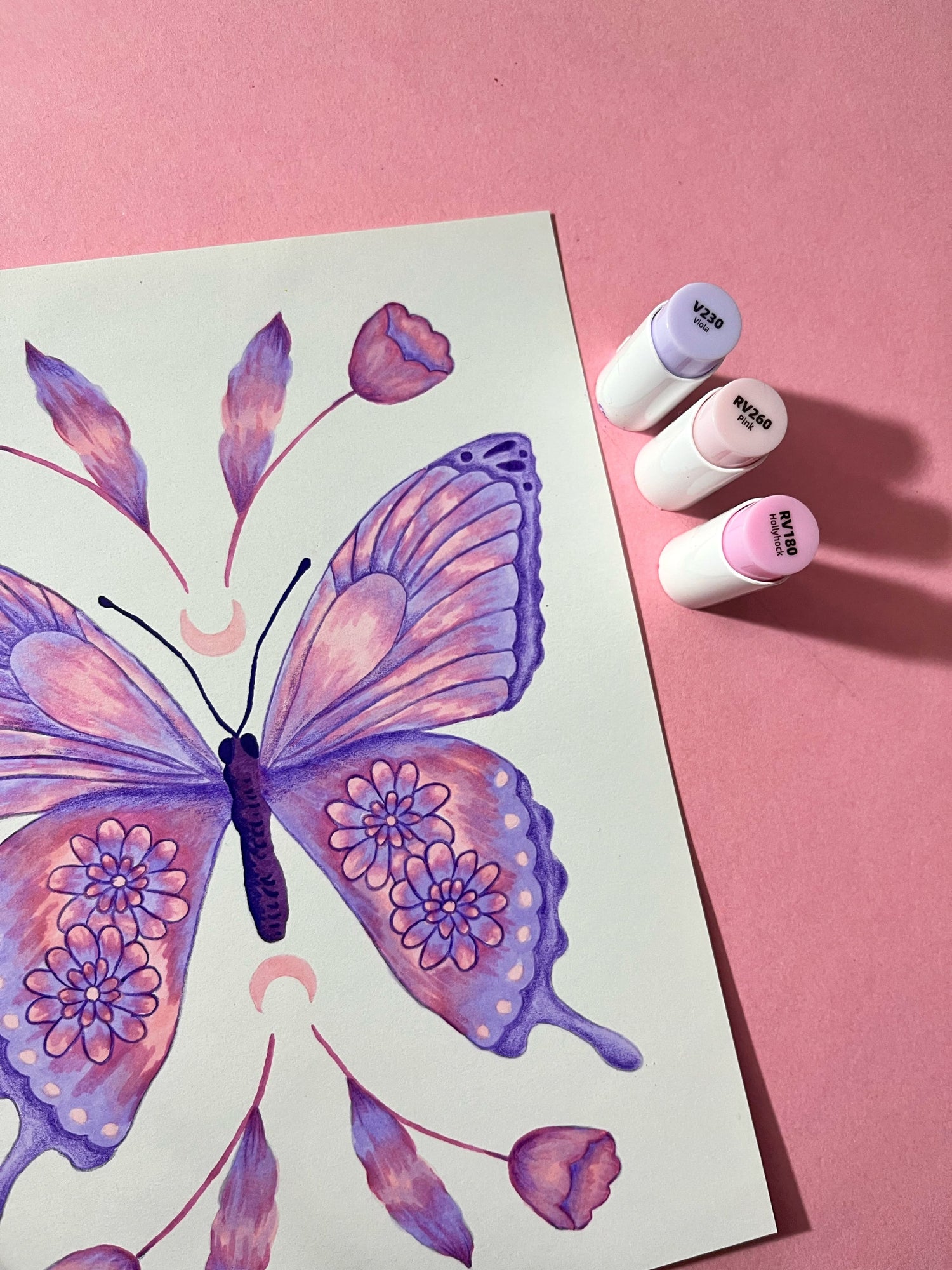 Set de 7 ilustraciones/láminas para colorear - Papel especial para Marcadores de Alcohol