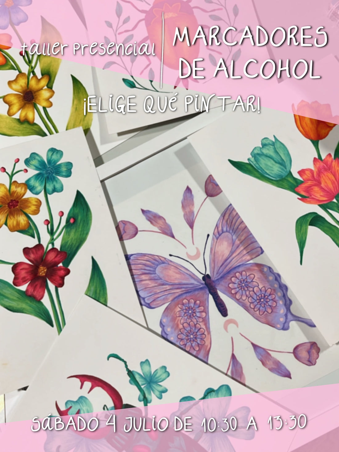 [PRESENCIAL] ELIGE LO QUE PINTAS con Marcadores de Alcohol | Workshop | Sáb 4 Julio AM