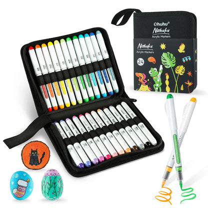 Pack Libro Pixie + Marcadores Acrílicos Ohuhu Nahuku 24 colores
